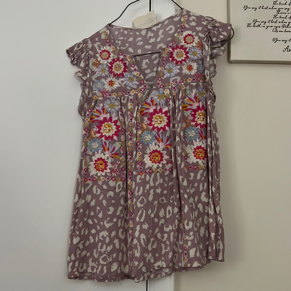 Savanna Jane Embroidered Top - Lavender